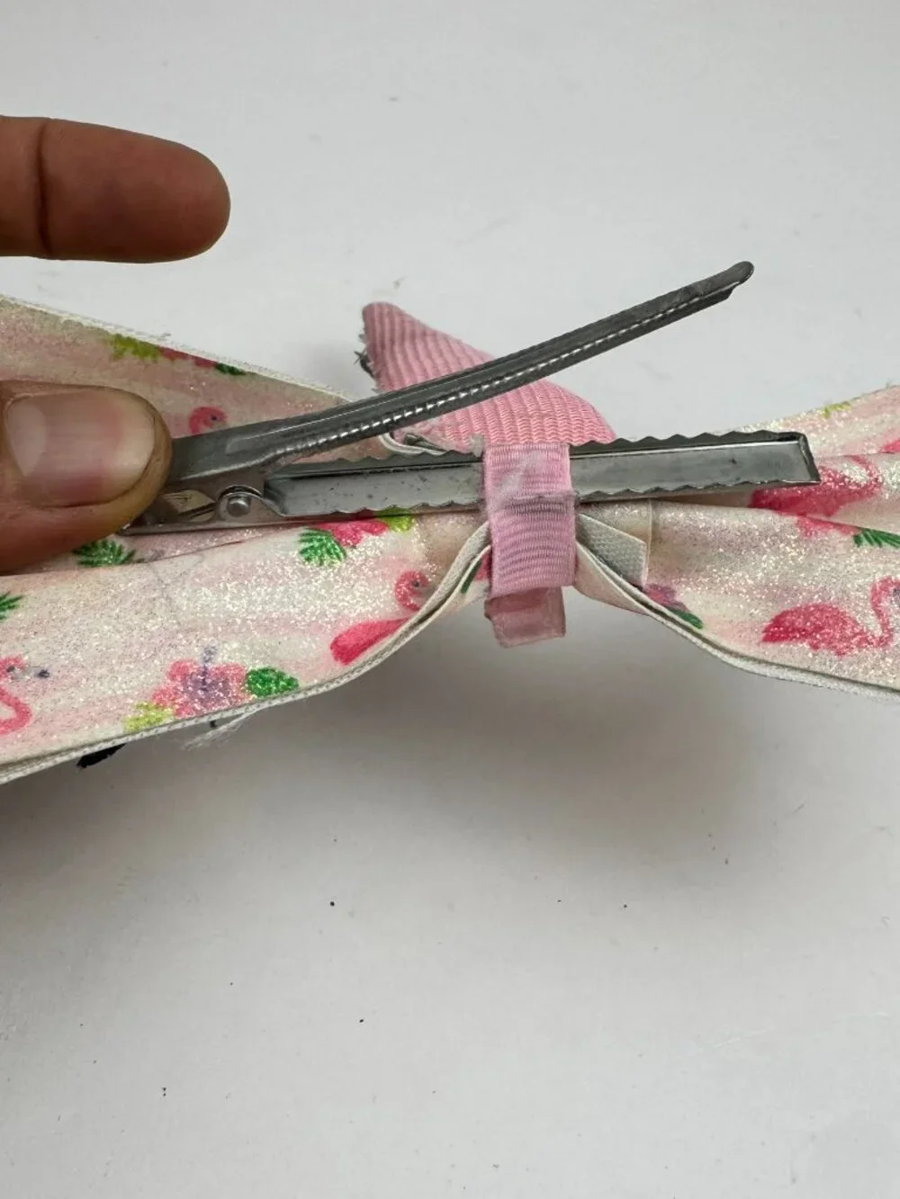 Girls Unicorn Flamingo Hair Bow Sequin Horn Alligator Clip Hair Accessory